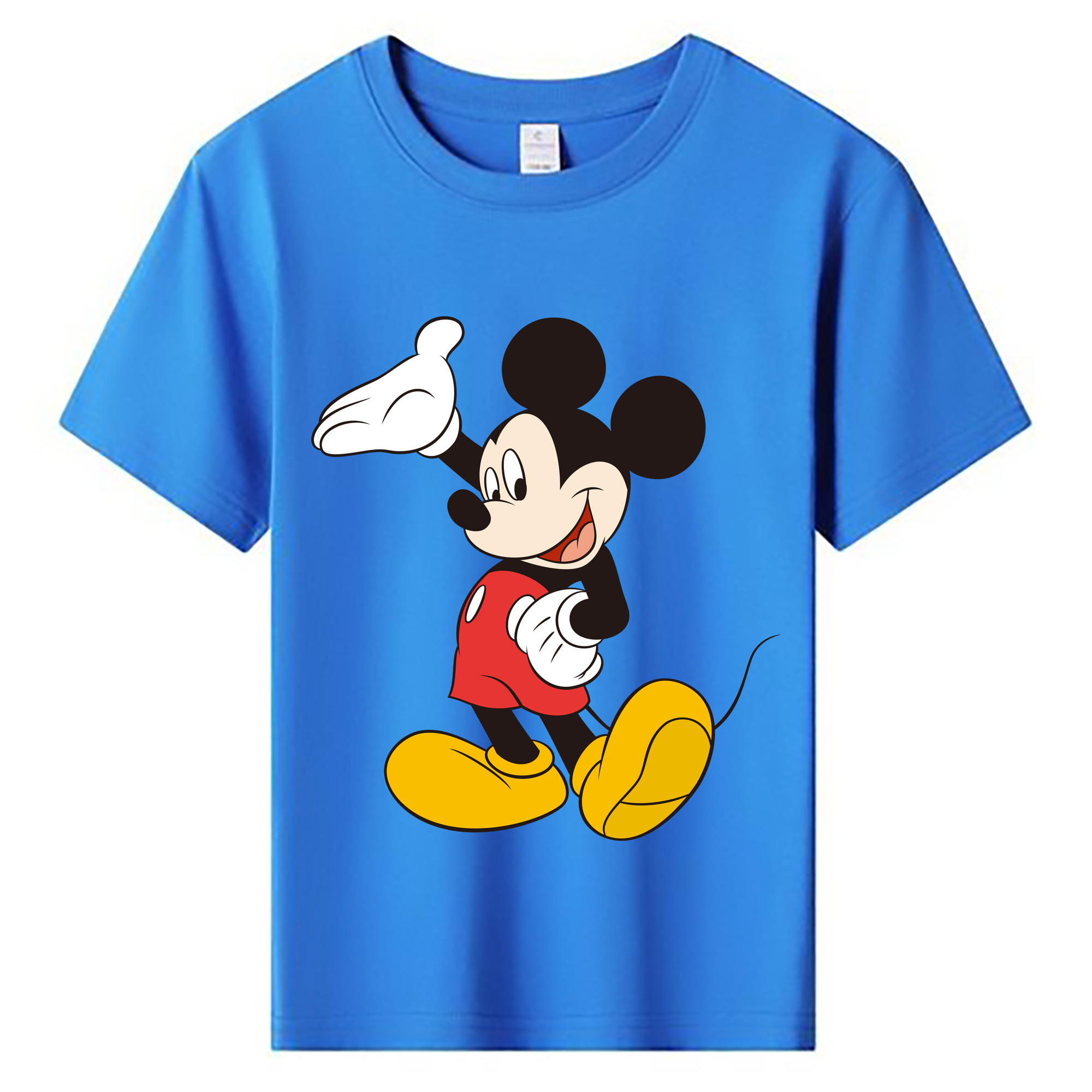 ミッキーマウス Mickey Mouse 綿100％キッズTシャツ（フロントプリント）